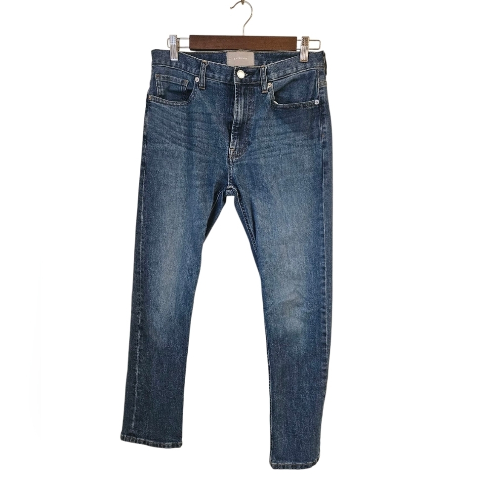 Everlane Size 30 Women's Blue Straight Jeans Classic Style 98%cotton.